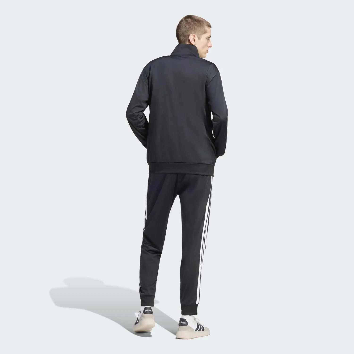 Мужской утепленный спортивный костюм Adidas, Черный — фото 2