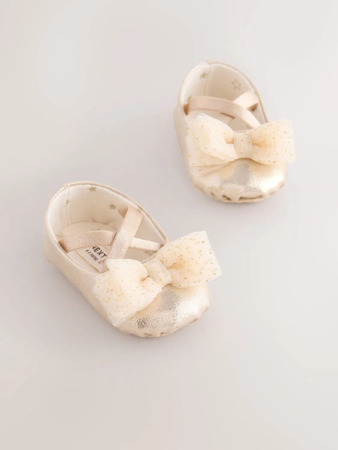 Туфли для особых случаев с бантом, Gold, Baby Bow Next
