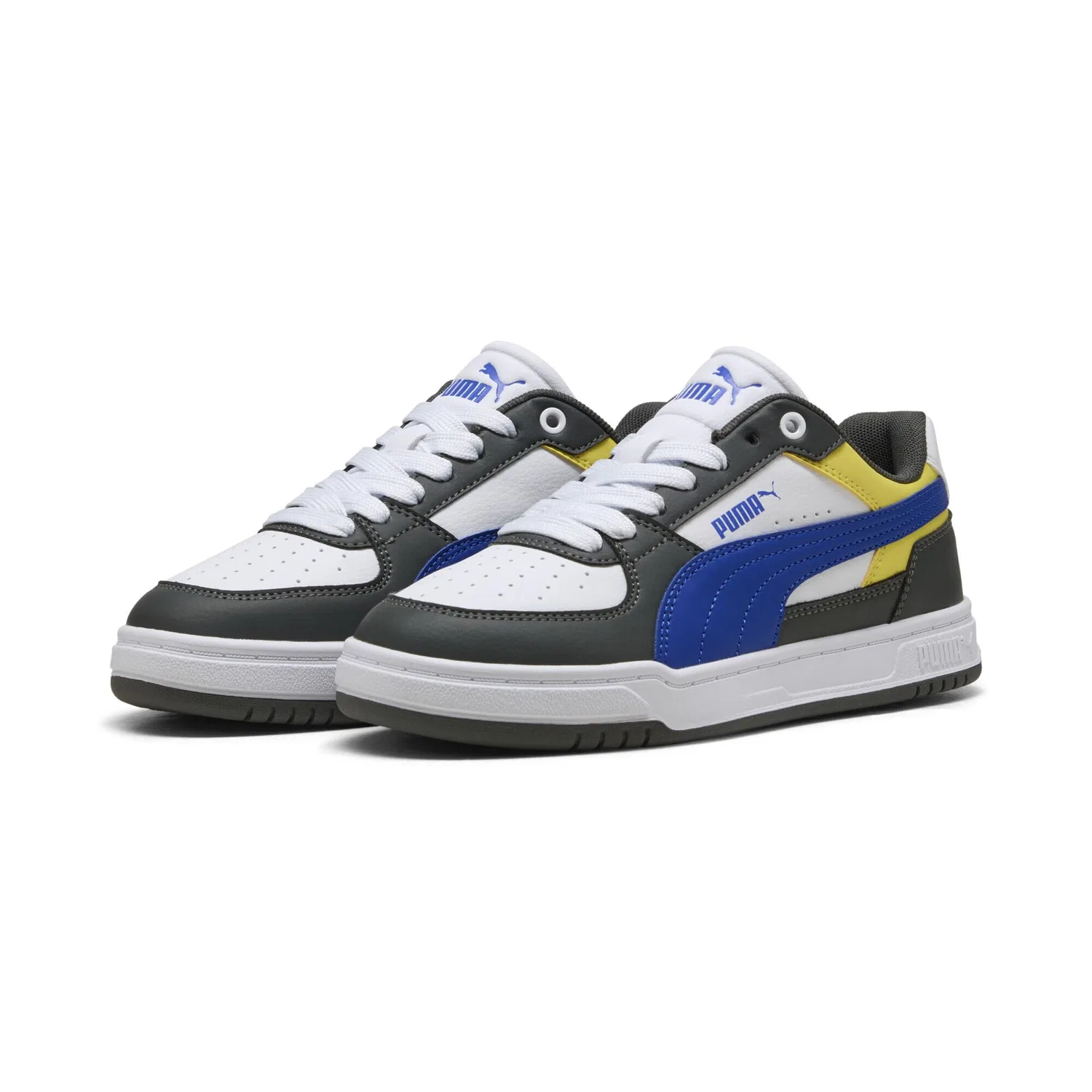 Детские кроссовки для мальчиков с низким верхом Caven Junior PUMA, Shadow Gray Royal Sapphire White — фото 2