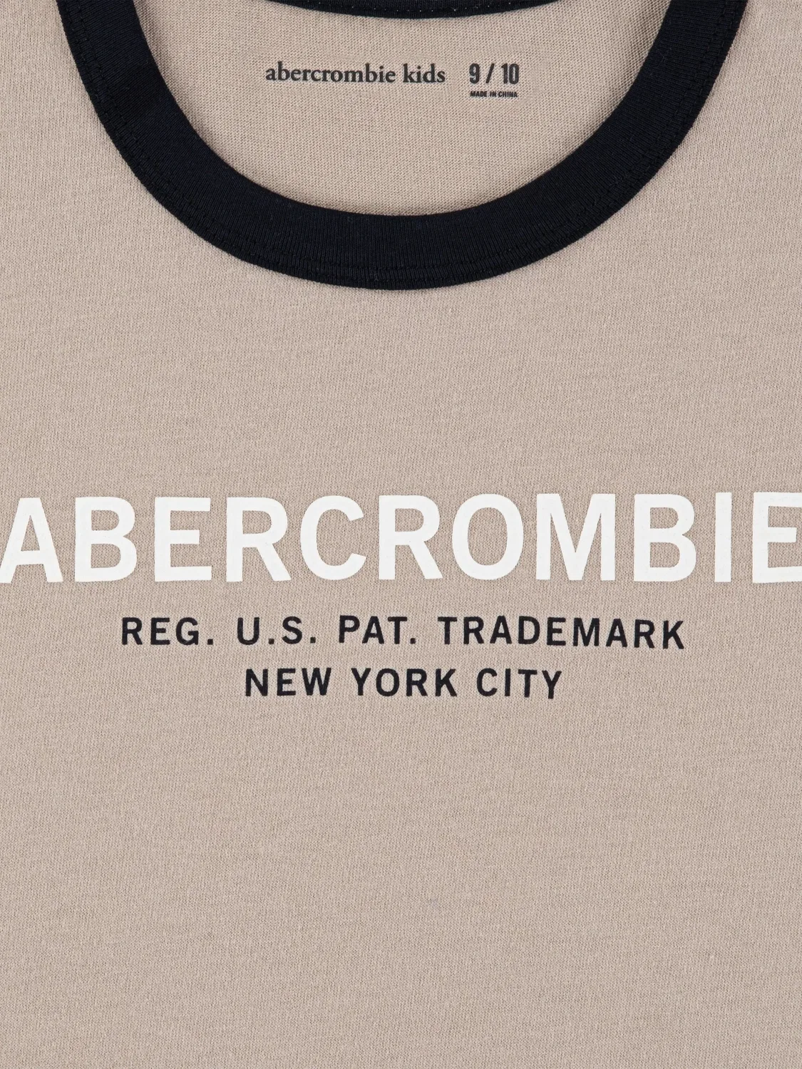 Футболка с коротким рукавом Abercrombie Fitch Kids, нейтральные цвета — фото 3