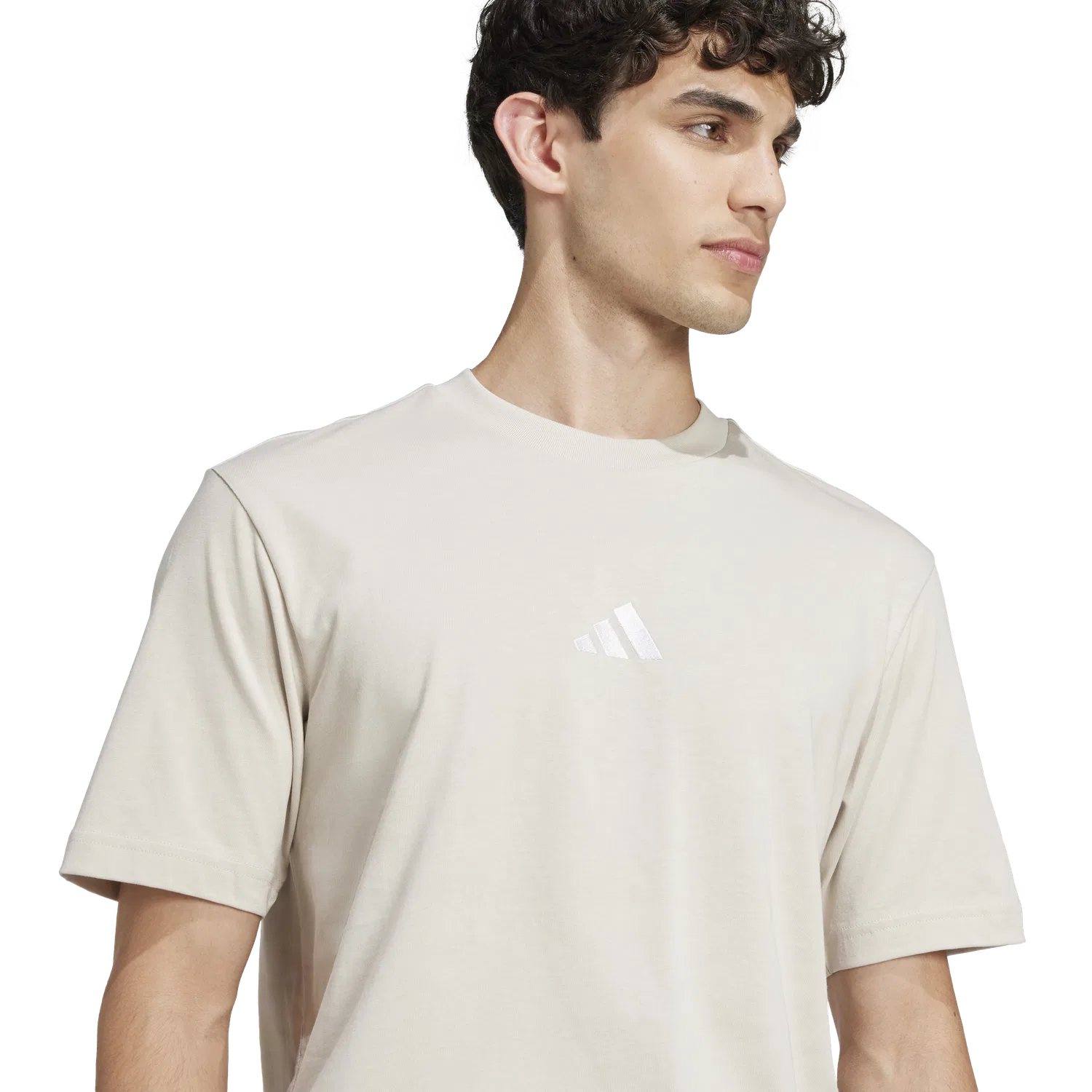 Мужская футболка с круглым вырезом Adidas, белый — фото 4