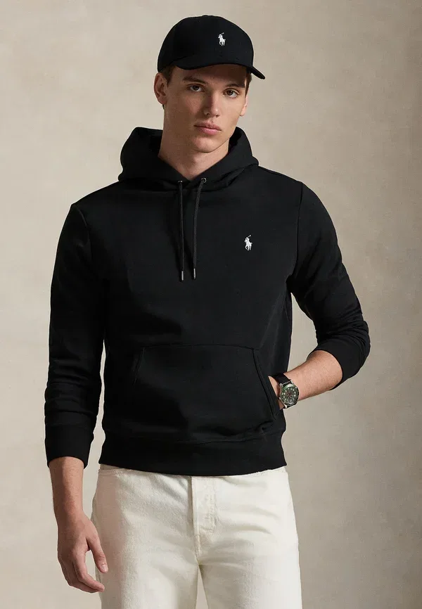 Толстовка с капюшоном двойной вязки Polo Ralph Lauren, черный