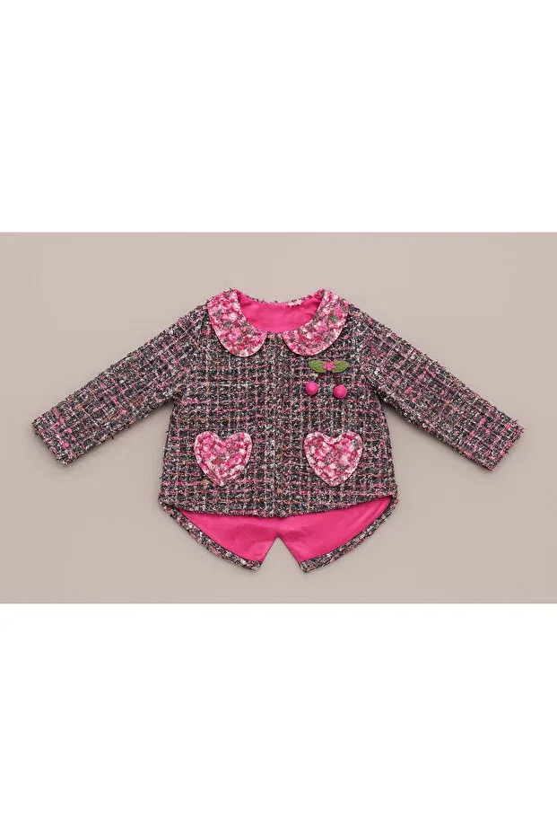 Куртка с воротником-стойкой и карманами, украшенная деталями For My Baby