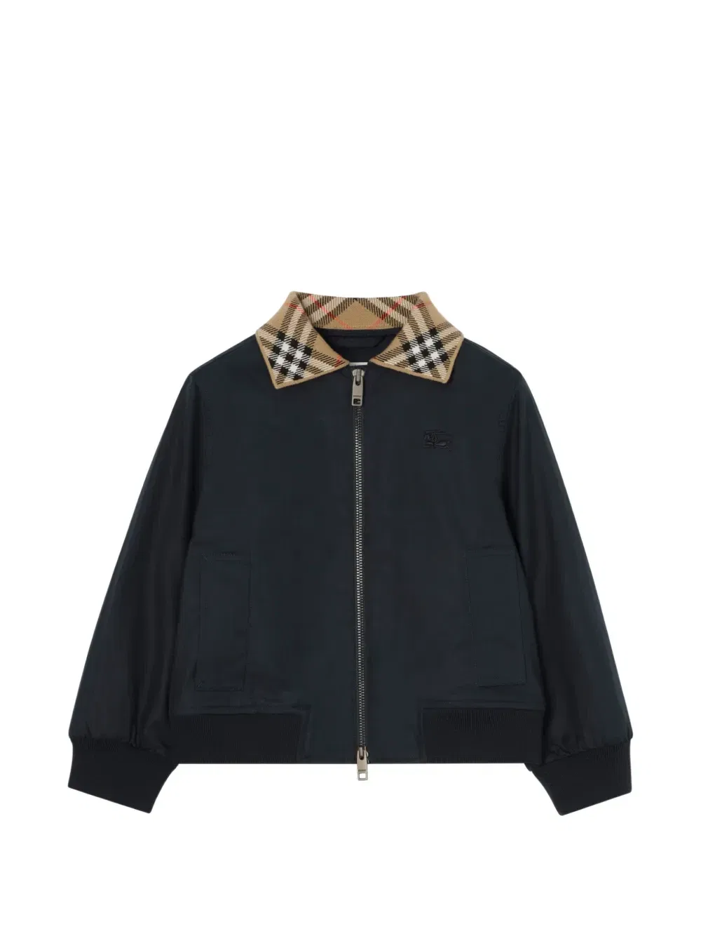 Хлопковый бомбер Hayfield Burberry Kids, синий