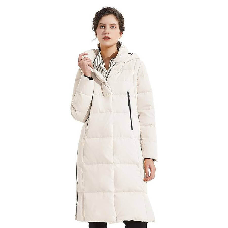 

Пальто-пуховик Orolay Women's Thickened Long Down, белый