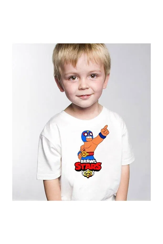 Детская футболка для мальчиков с принтом Brawl star el primo Scubapromo, Colored — фото 2