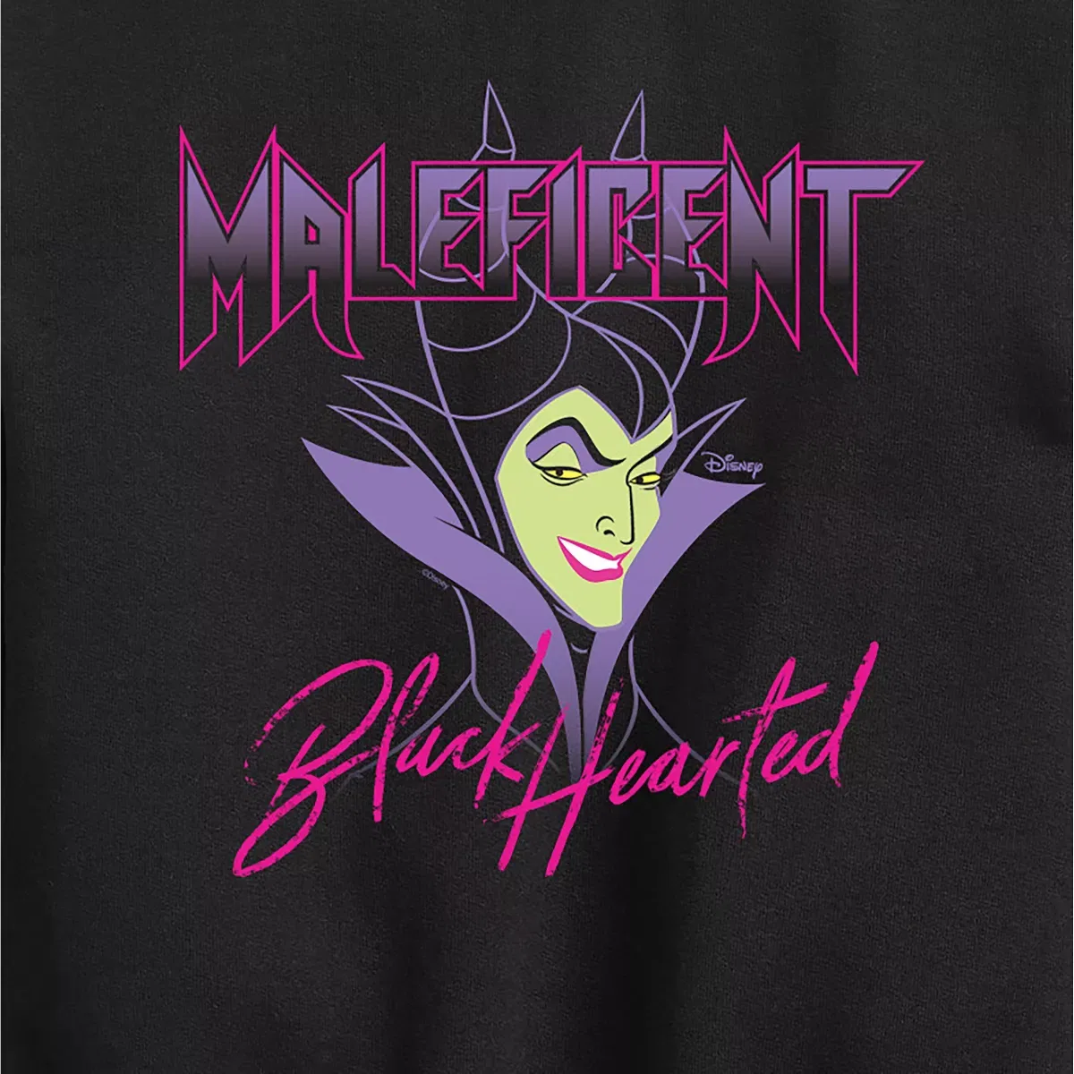 Детское свитшот с длинным рукавом с принтом Disney Villains Black Hearted, Disney Villains, Black — фото 2