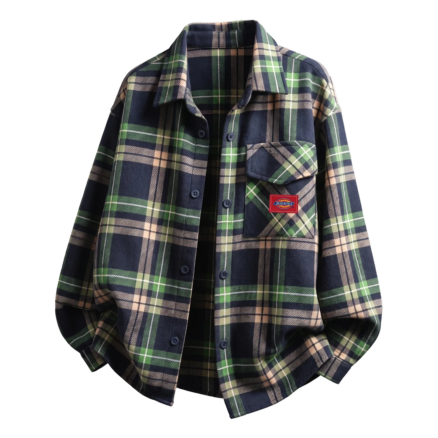 Детская рубашка с воротником и принтом SHOW Label Turquoise Plaid Dickies, Turquoise Plaid
