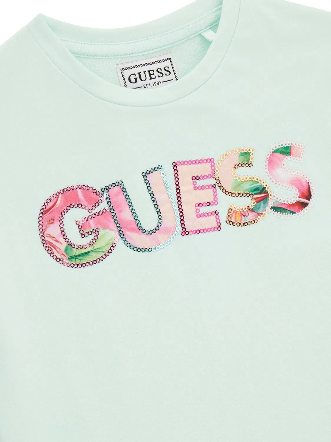 Повседневное платье стандартного кроя для девочки Guess, светло-зеленый — фото 3