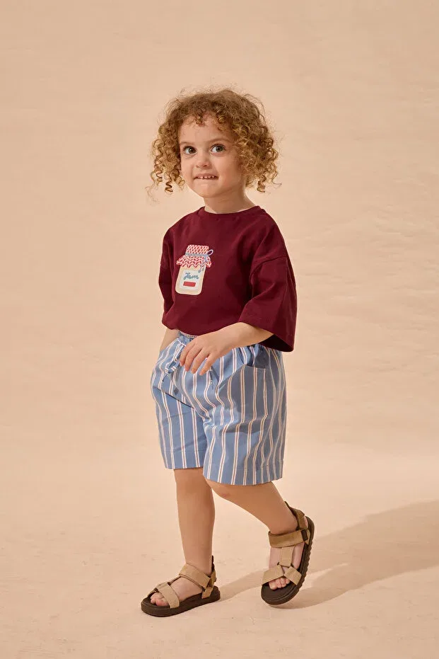 Детские шорты для девочек полосатые Fahhar Kids, Blue — фото 4