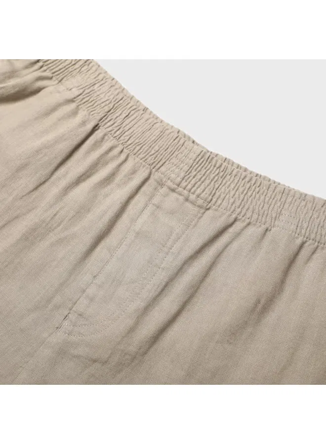Шорты-бермуды хлопковые Zara, серо-хаки — фото 4