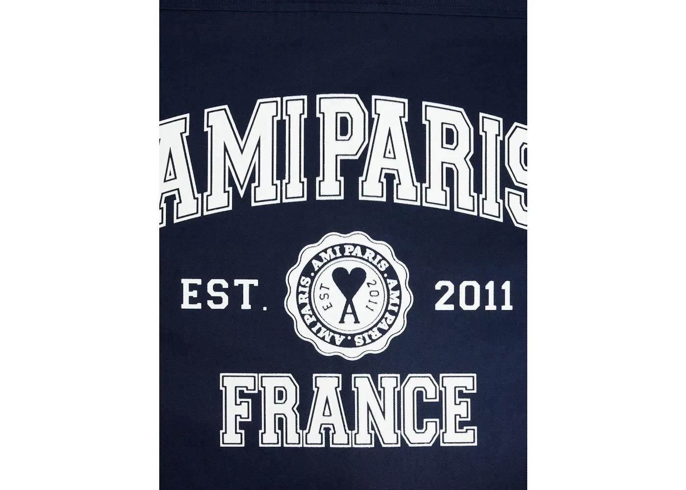 Мужская рубашка с длинным рукавом Back Logo Shirt Ami Paris, Navy — фото 2