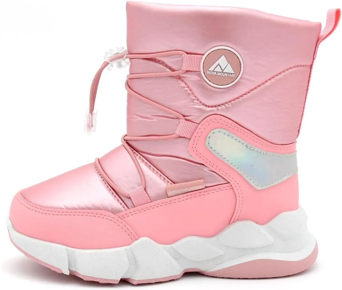 Детские зимние снежные ботинки Nova Mountain для мальчиков и девочек Nova Footwear, Pink — фото 2