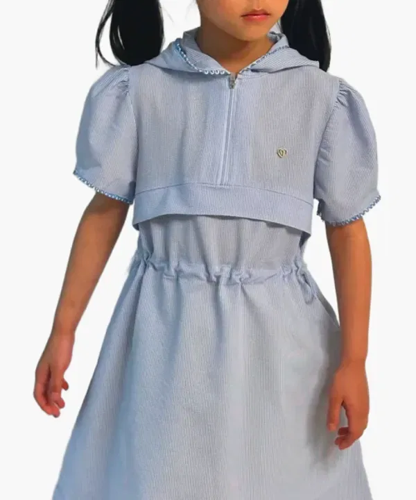 Худи-платье Breeze, Maylily Kids, голубой