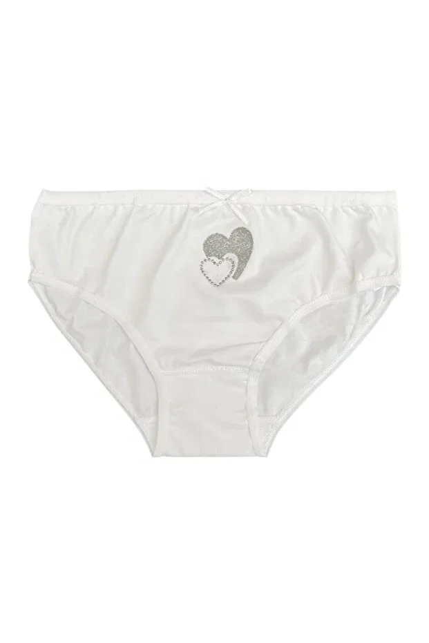 Детские трусы для девочек хлопковые 6 шт Slip Tekkaplan, White