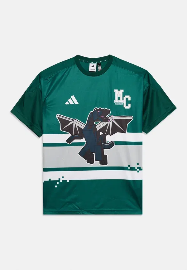 Футболка Minecraft унисекс - спортивная футболка Adidas Performance, зеленый