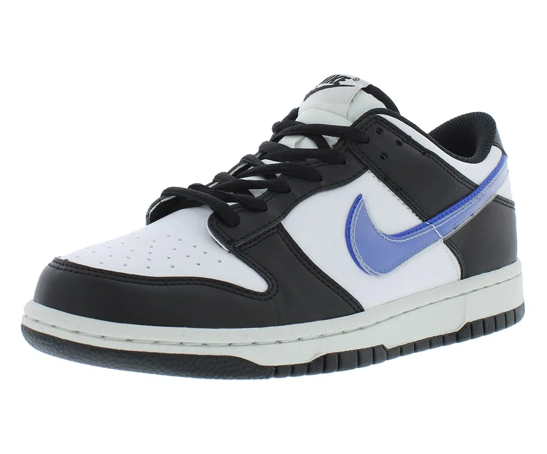Детские кроссовки с принтом NIKE Dunk Low NIKE, Black Black Hyper Royal