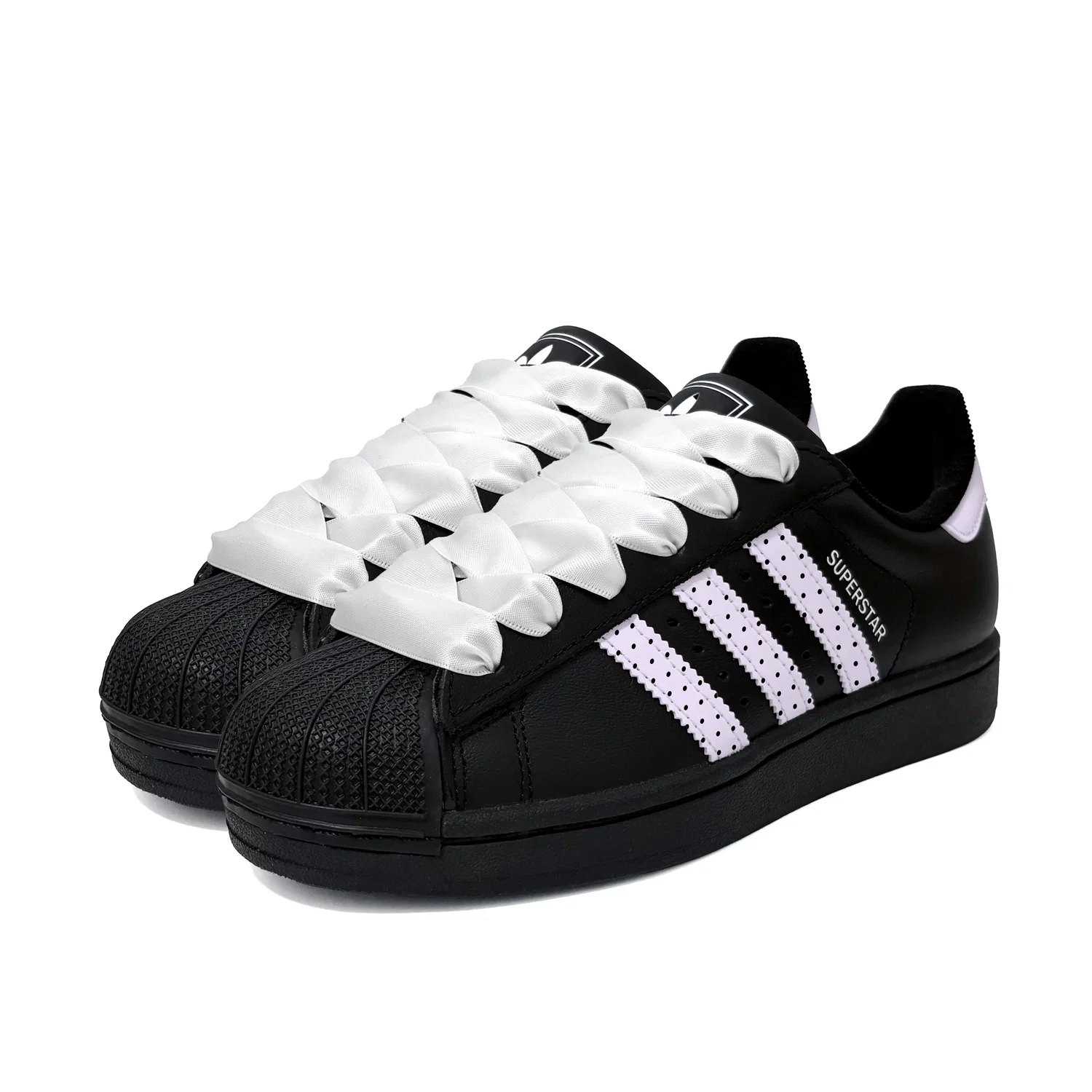 Детские кеды из кожи с ракушечным мысом Superstar 2 Adidas Originals, Black — фото 4