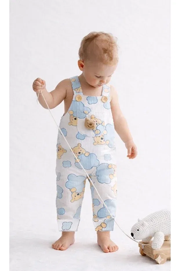 Детский комбинезон для мальчиков с принтом Basics Mandalinsbaby, Ecru