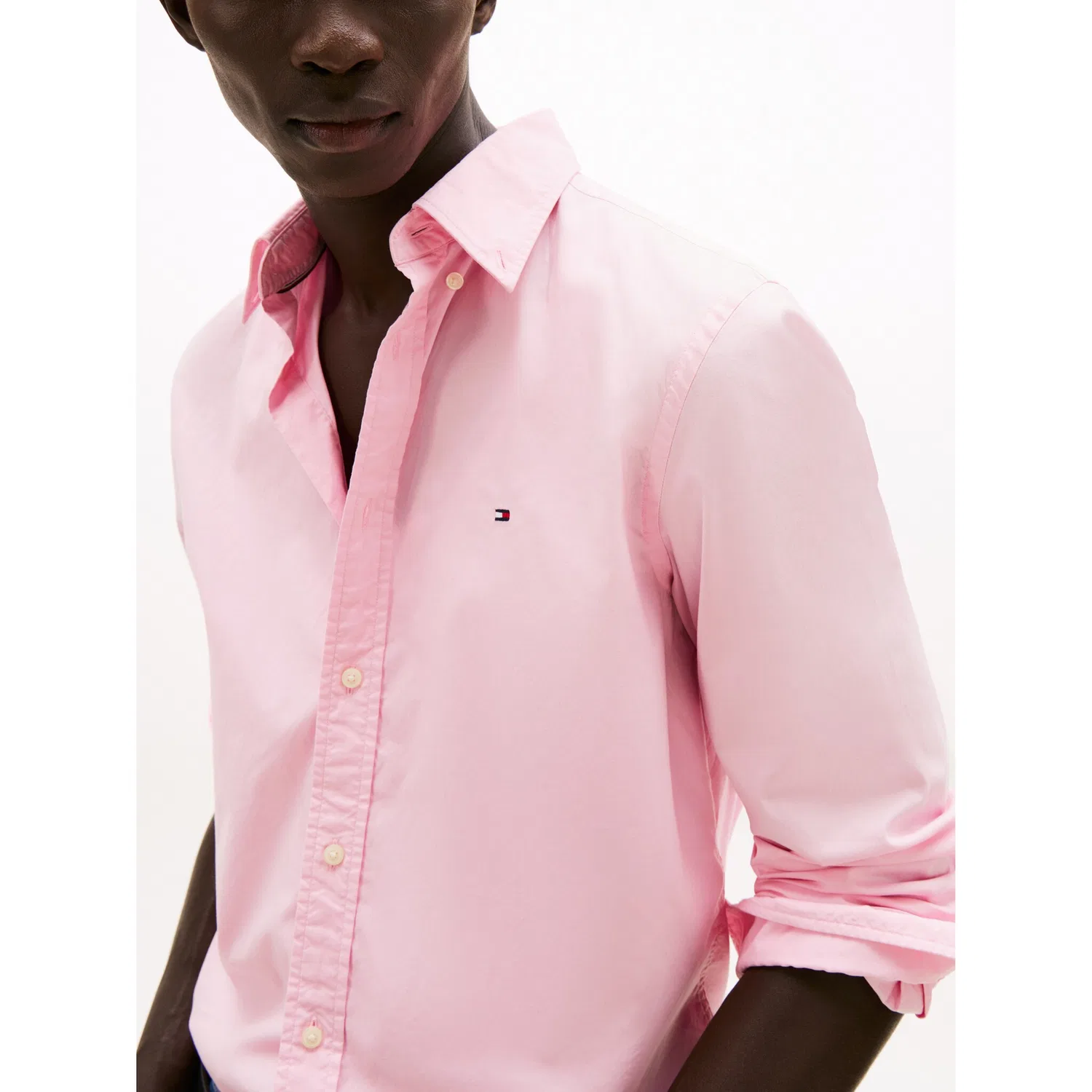 Мужская классическая рубашка из поплина Tommy Hilfiger, Classic Pink — фото 3
