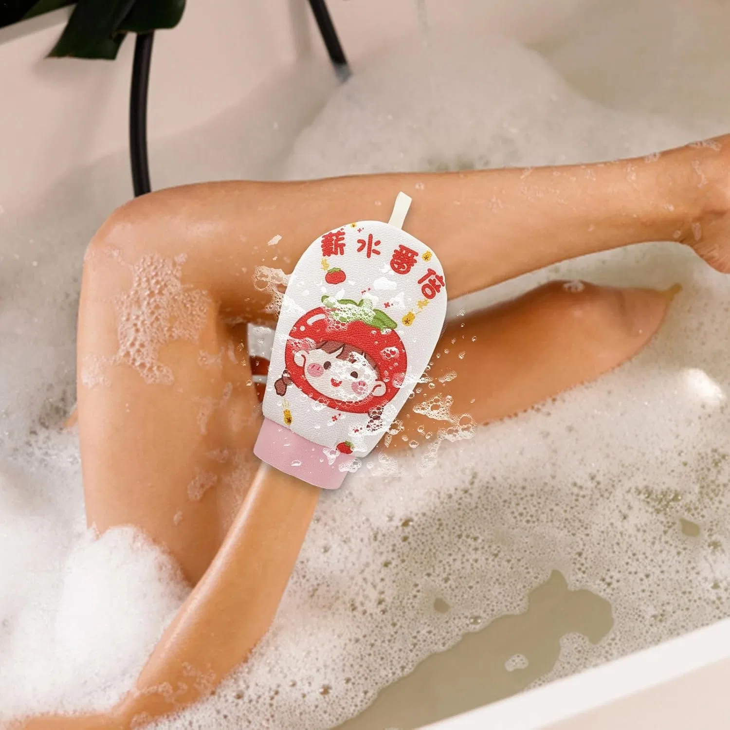 Мочалки для тела двусторонние, Body Cleansing Gloves, серый Generic — фото 3