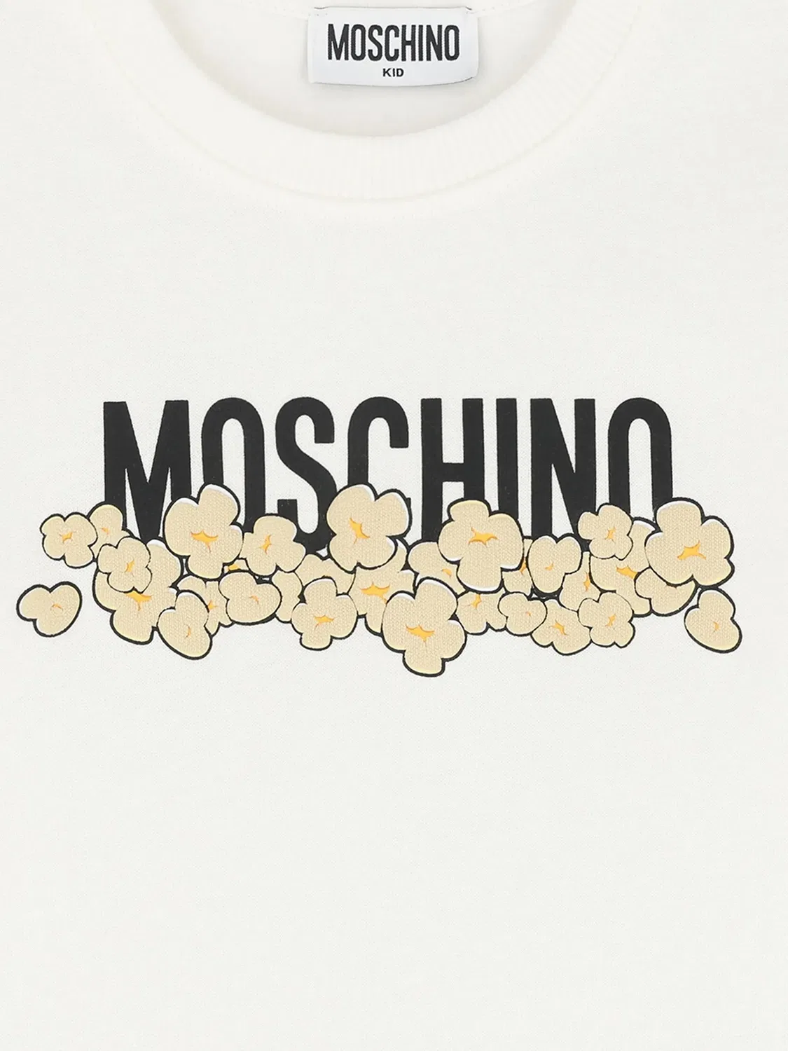 Ярусное платье с логотипом Moschino Kids, белый — фото 3