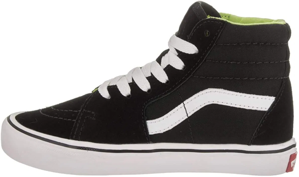 Детские кроссовки для мальчиков с высокой шнуровкой Sk8-hi Vans, Black