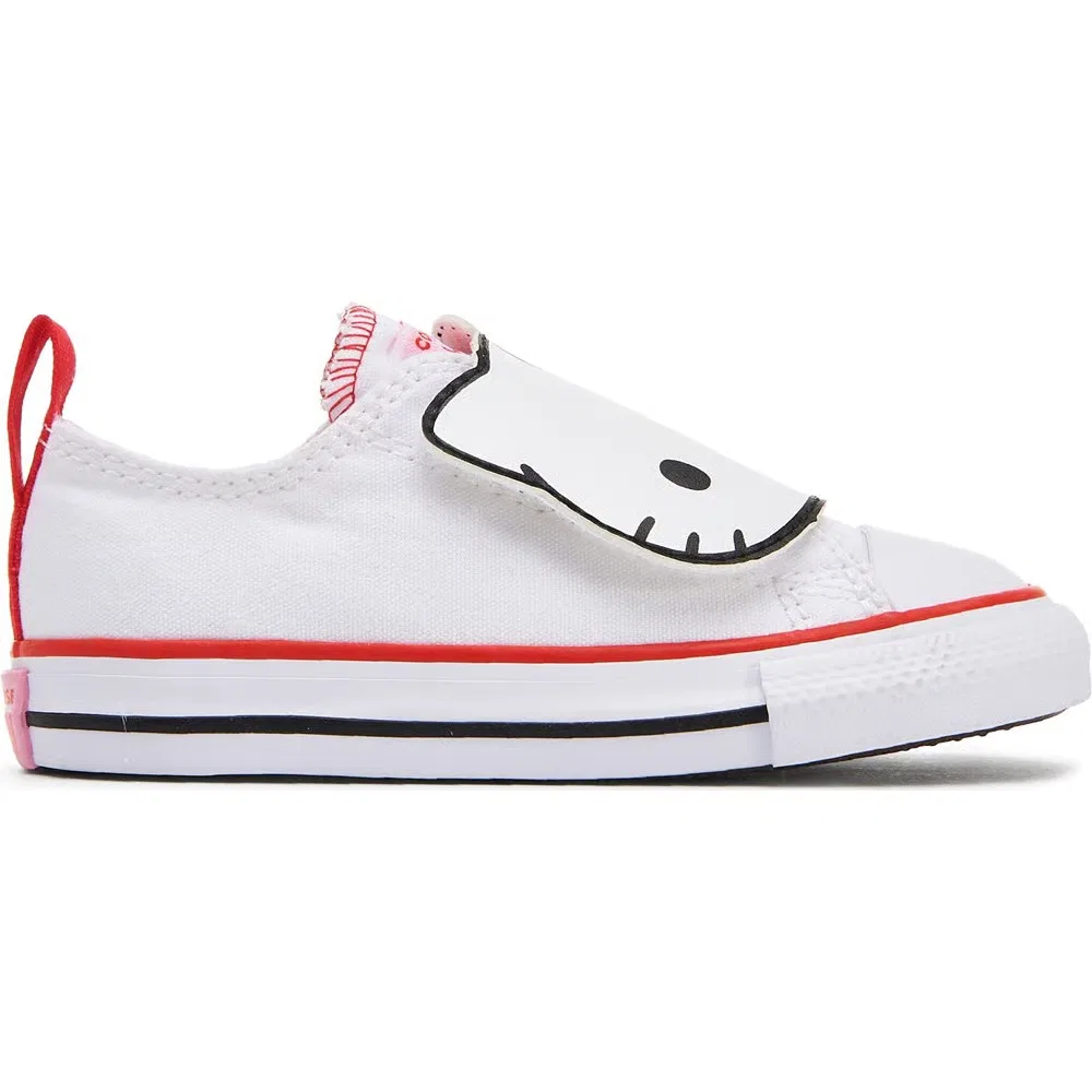 Детские низкие кеды Chuck Taylor All Star с одним ремешком для малышей Converse, White/Hello Kitty — фото 2