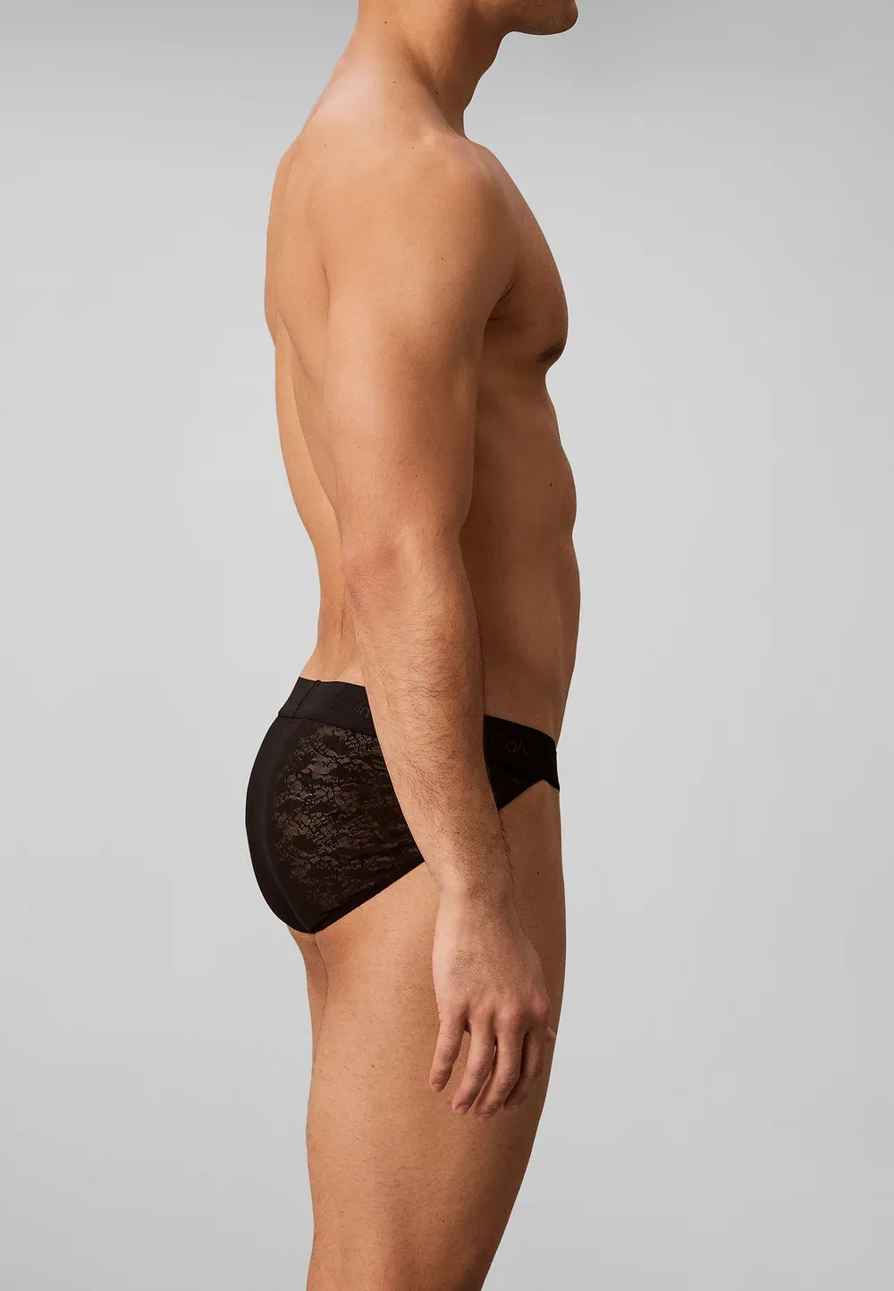 Спортивные трусы - скульптурные кружева - трусы Calvin Klein, Black — фото 4