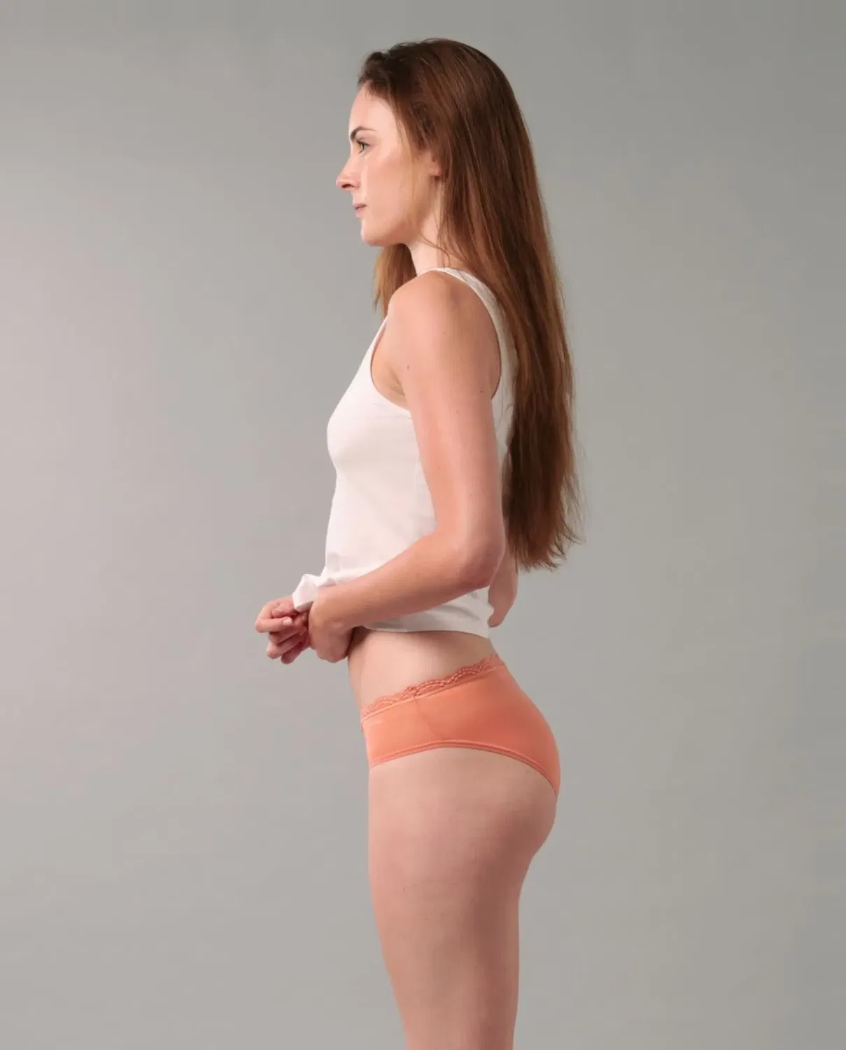 Женские трусы-слипы из микрофибры с кружевом Calvin Klein, Naranja — фото 3