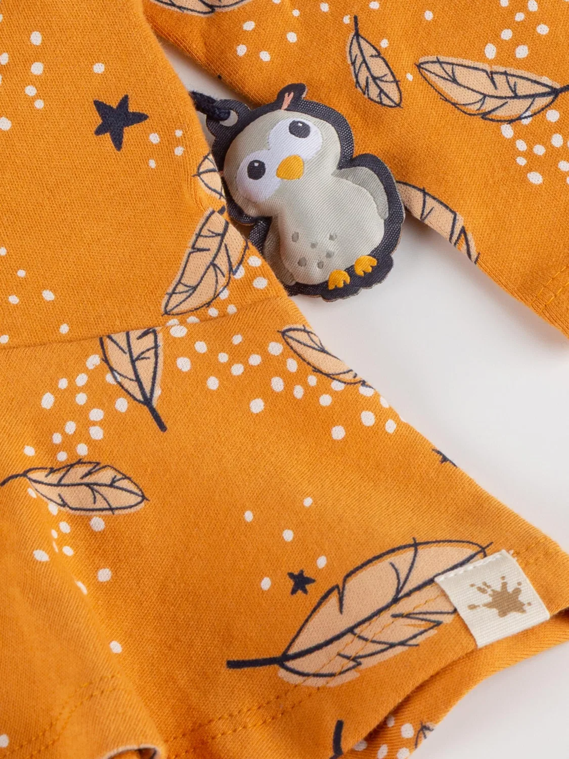 Футболка Sigikid Longshirt Magic Owl оранжевого цвета — фото 2