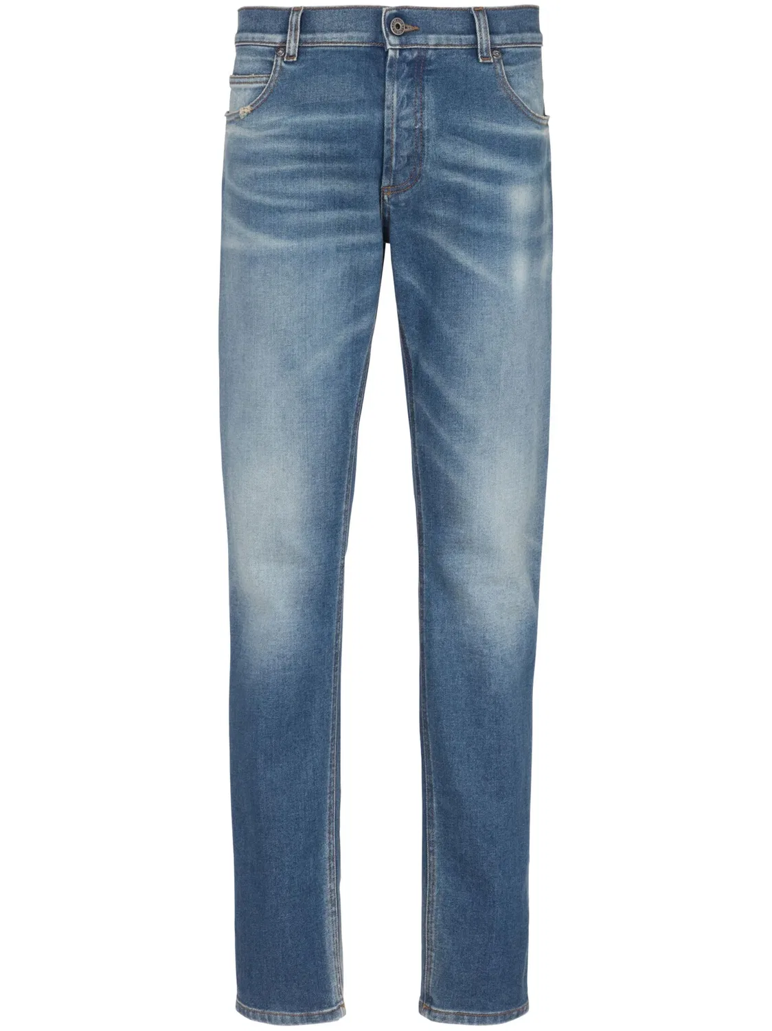 Balmain Джинсы Slim-Fit средней посадки в синем цвете