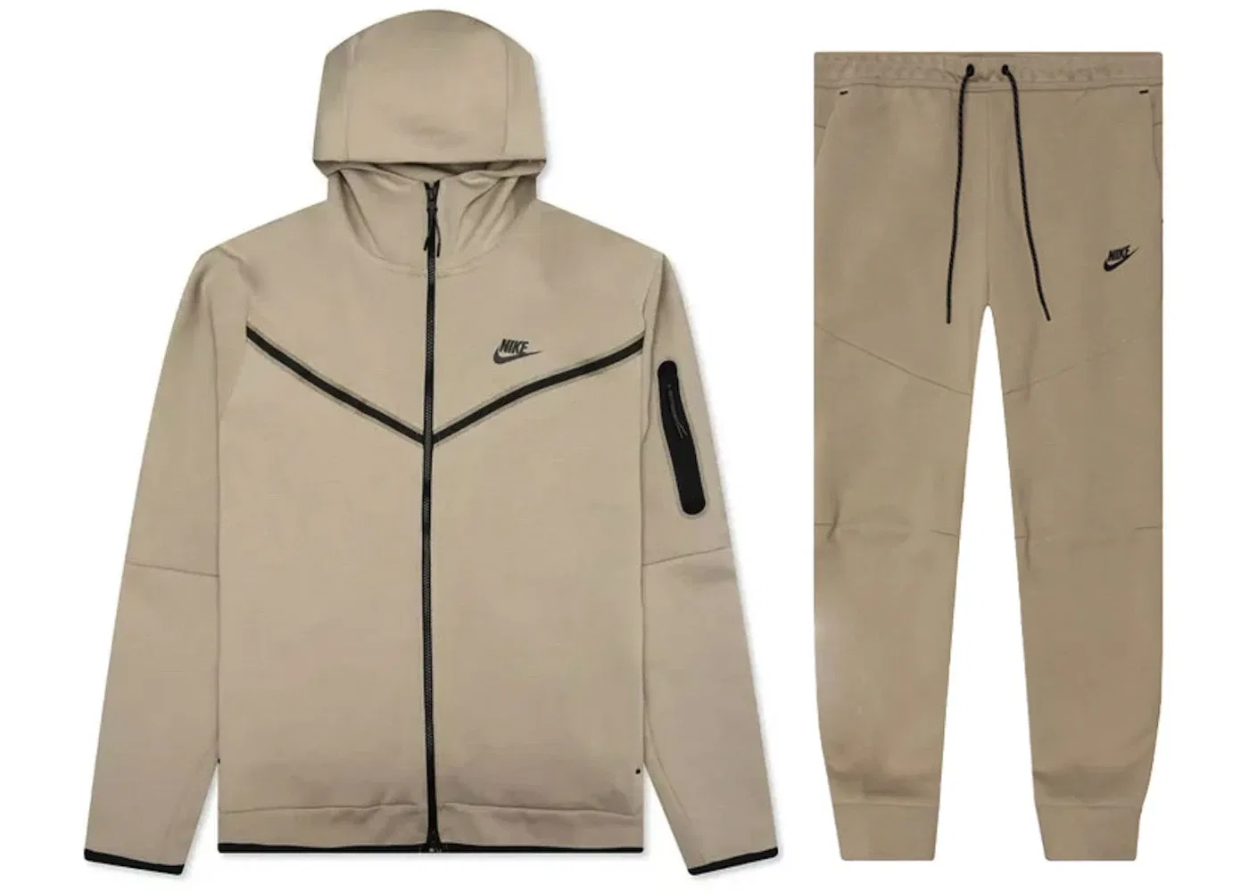 Мужской комплект из худи и джоггеров Nike Sportswear Tech Fleece, Khaki/Black
