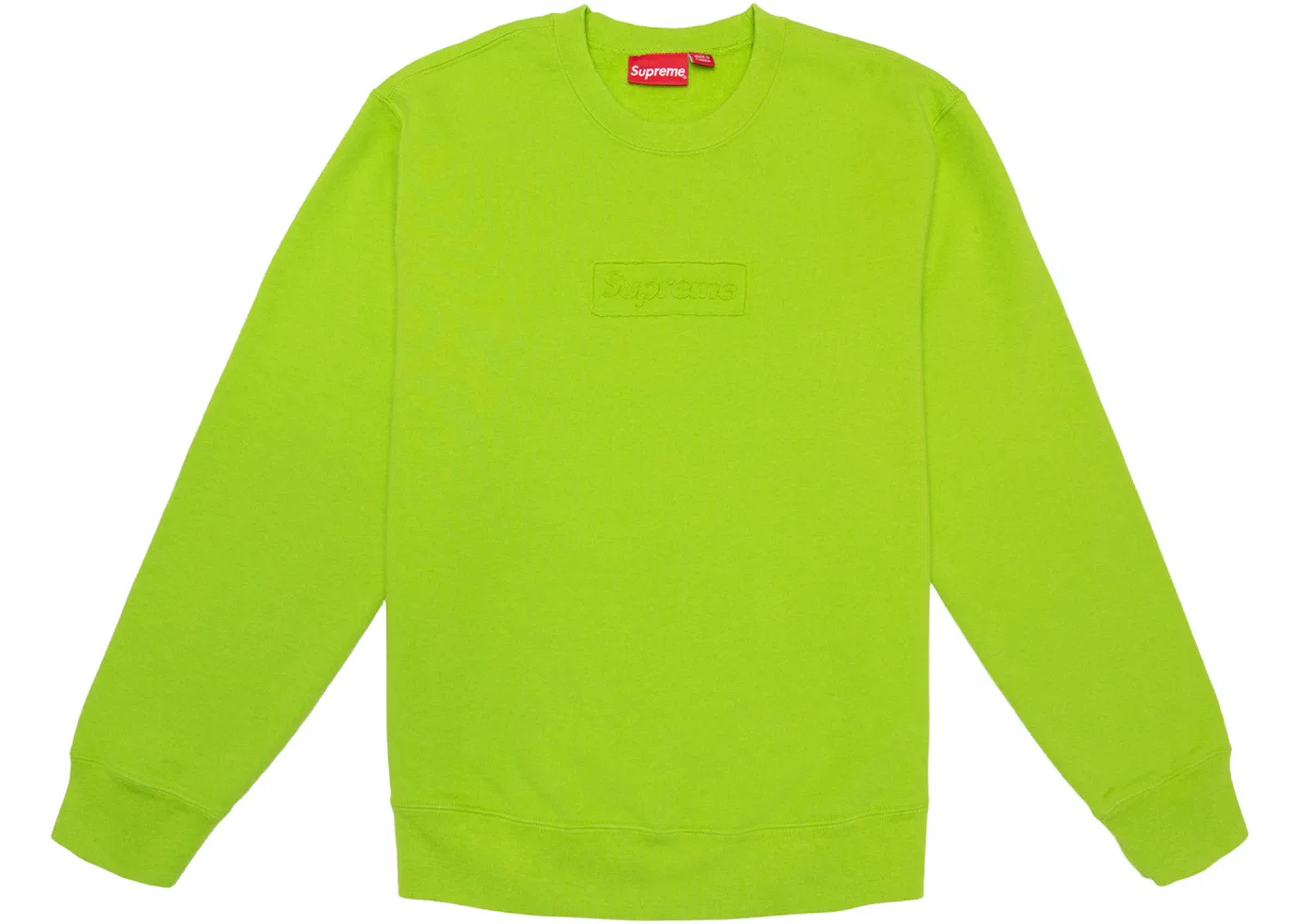 Мужской свитшот с вырезом Supreme Crewneck Lime