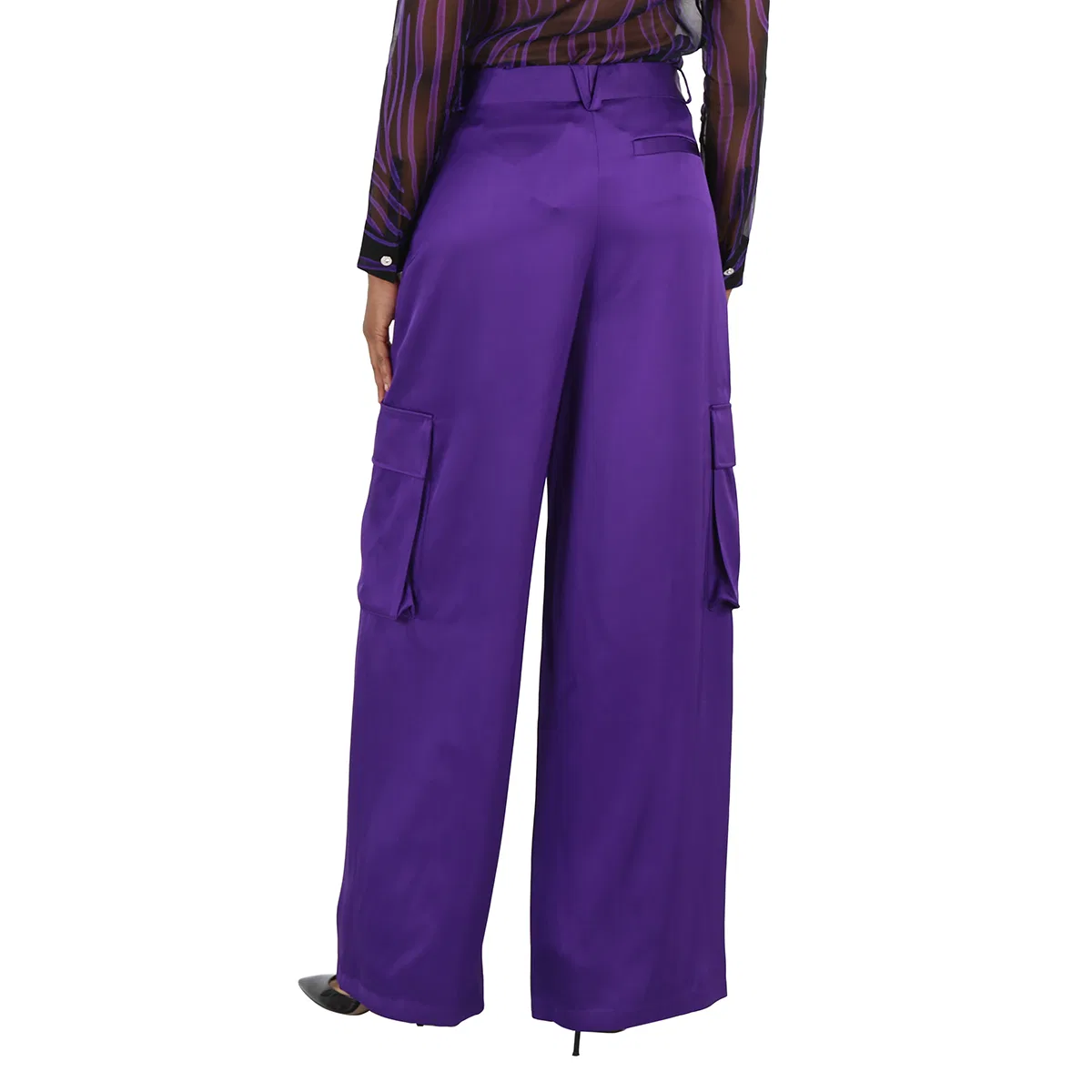 Широкие брюки-карго Versace, Bright Dark Orchid — фото 3