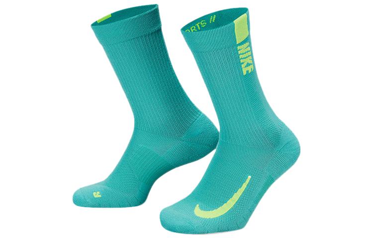 Носки Nike Multiplier Casual Logo Sports Knit Socks Unisex 1 2 Pairs Blue Gray, серый — фото 3