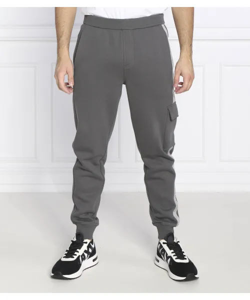 

Спортивные брюки с логотипом на ленте Regular fit Calvin Klein Jeans, серый