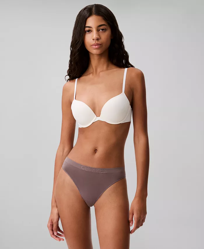 Женские трусы-стринги Bonded Flex QD3958 Calvin Klein, серый — фото 3