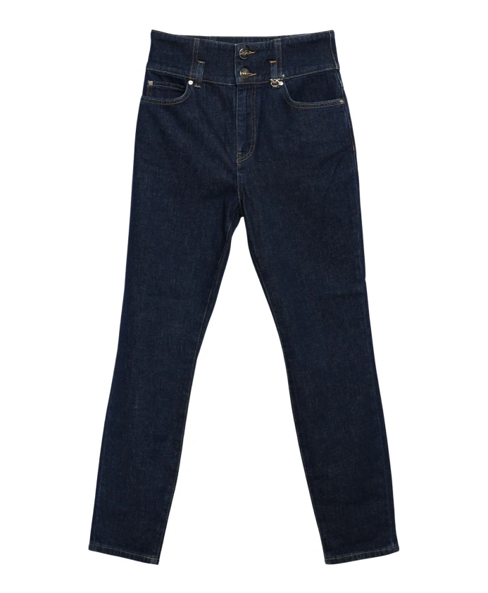 

Узкие джинсы с логотипом. Pinko, синий