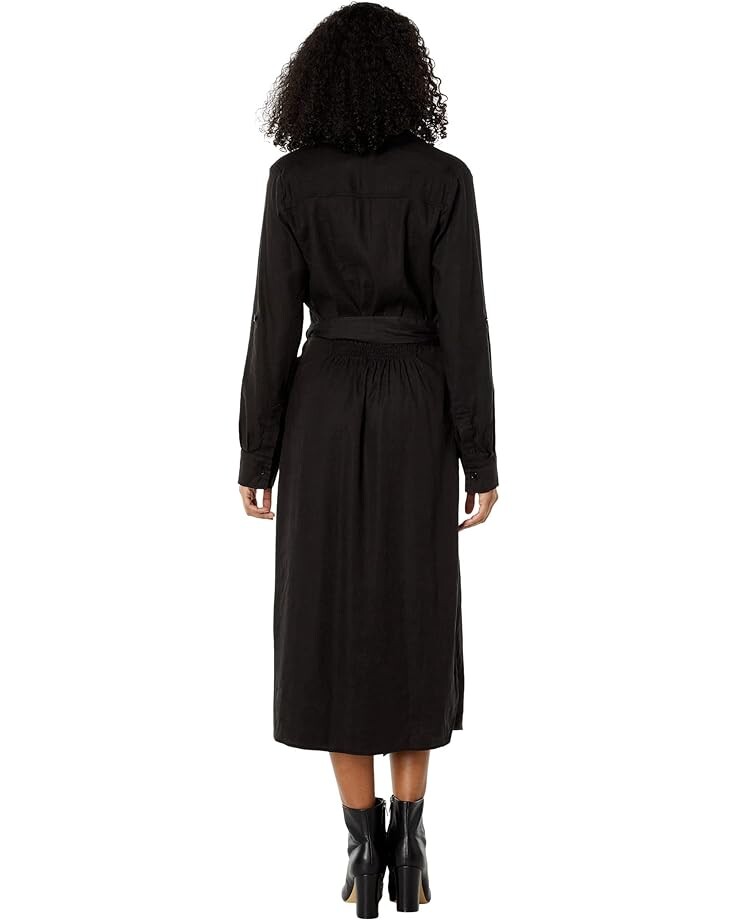 

Платье MONROW Linen Tie Dress, черный
