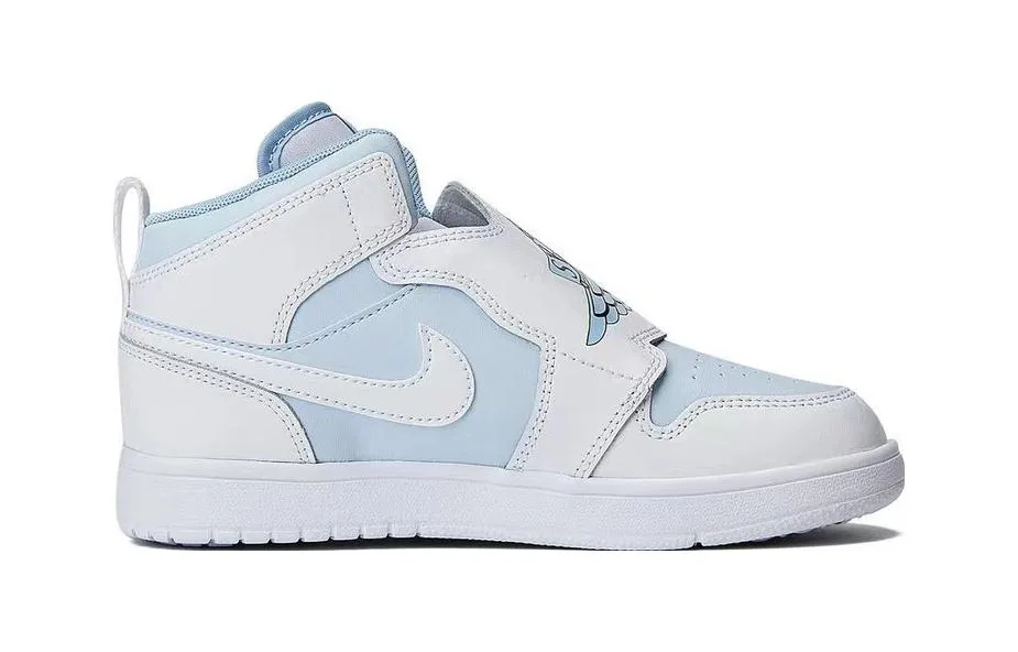 Jordan Кроссовки детские баскетбольные Air 1 Abrasion Resistant High top бело-синие для детей 3-7 лет — фото 3