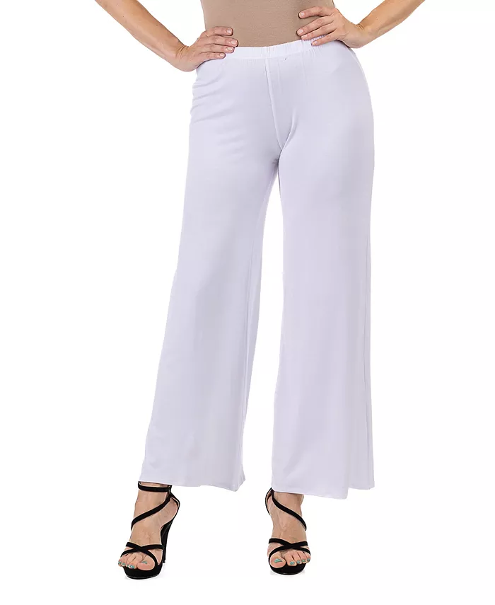 

Комфортные однотонные брюки-палаццо с широкими штанинами 24seven Comfort Apparel, белый
