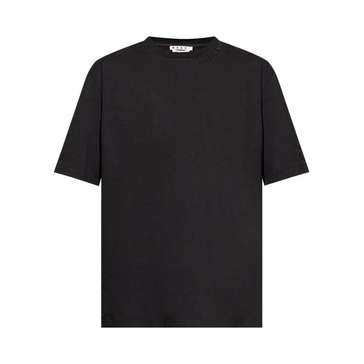 

Футболка Marni Neck Logo T-Shirt 'Black', черный