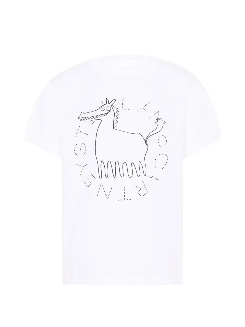 Футболка с графическим принтом и короткими рукавами Stella McCartney Kids, белый