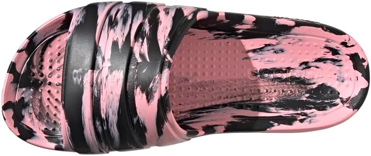 Сланцы adidas унисекс-взрослые Adilette Flow, черный/розовый — фото 4