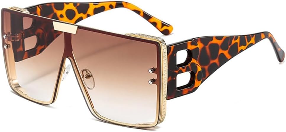 

Солнцезащитные очки в крупной оправе для женщин, ретро-металлические солнцезащитные очки для мужчин, градиентные солнцезащитные очки для женщин, C3, один размер VFDHN, C3