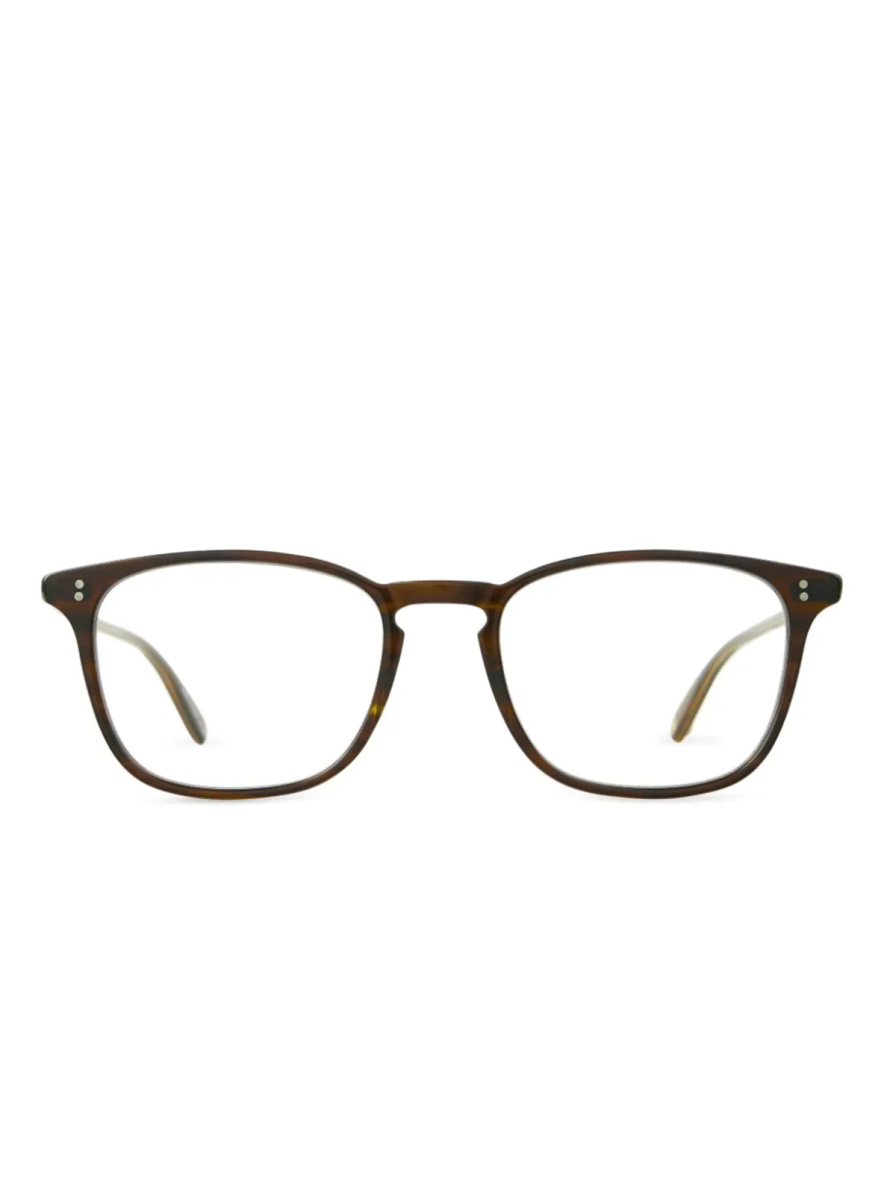 

Garrett Leight square-frame очки, коричневый