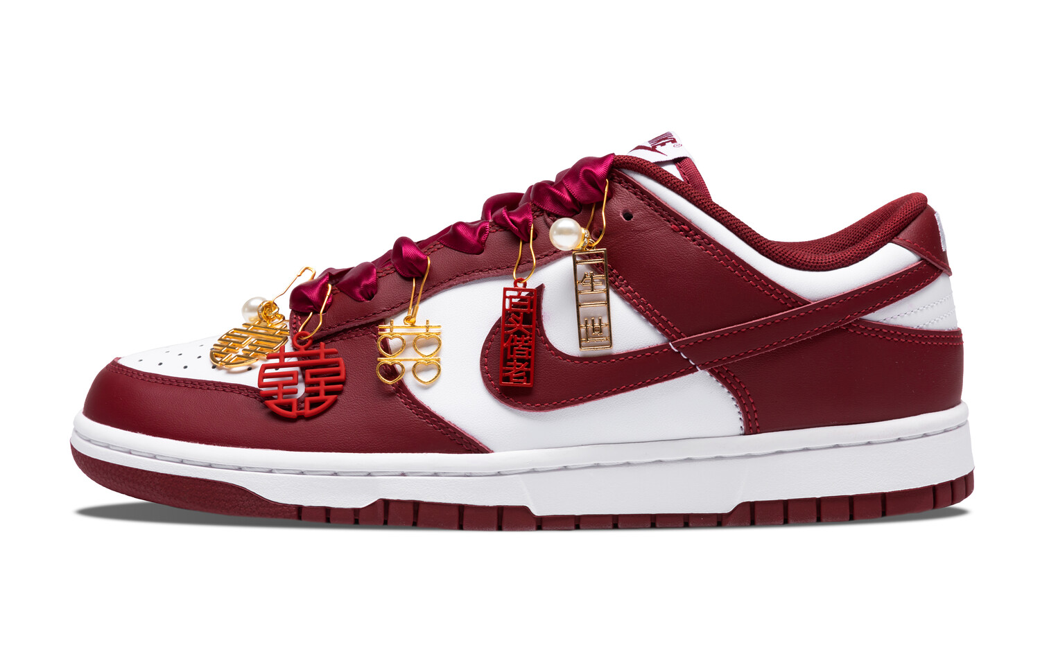 

Кроссовки Nike Dunk Skateboarding Shoes Men Low-top Festive Red, красный