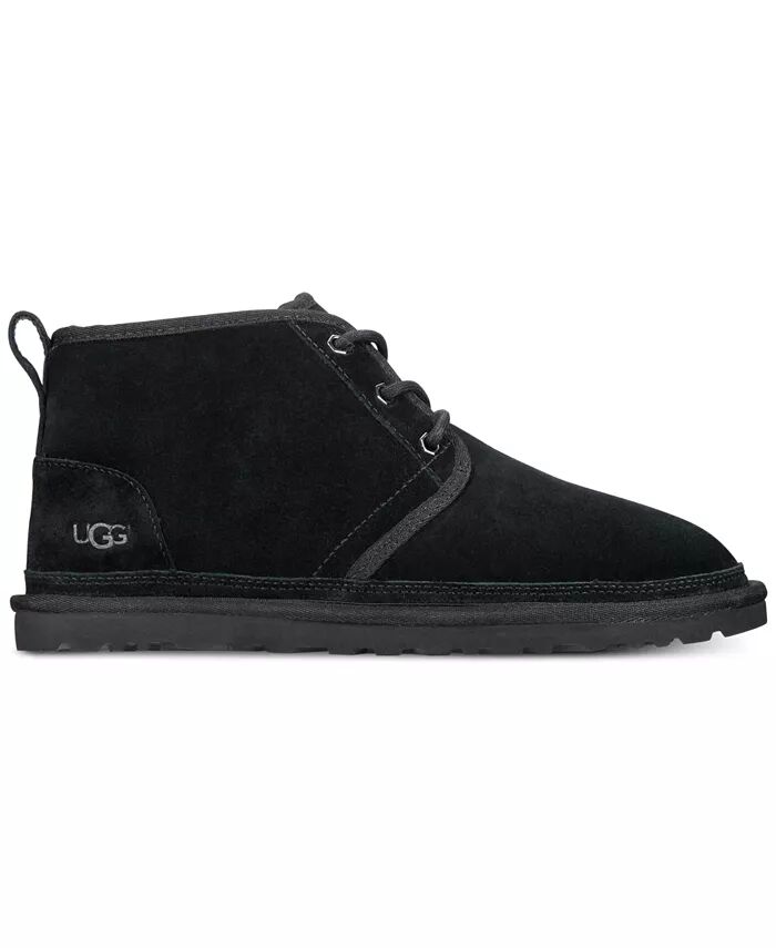Мужские ботинки UGG® Neumel классические замшевые с овчиной, черный — фото 2