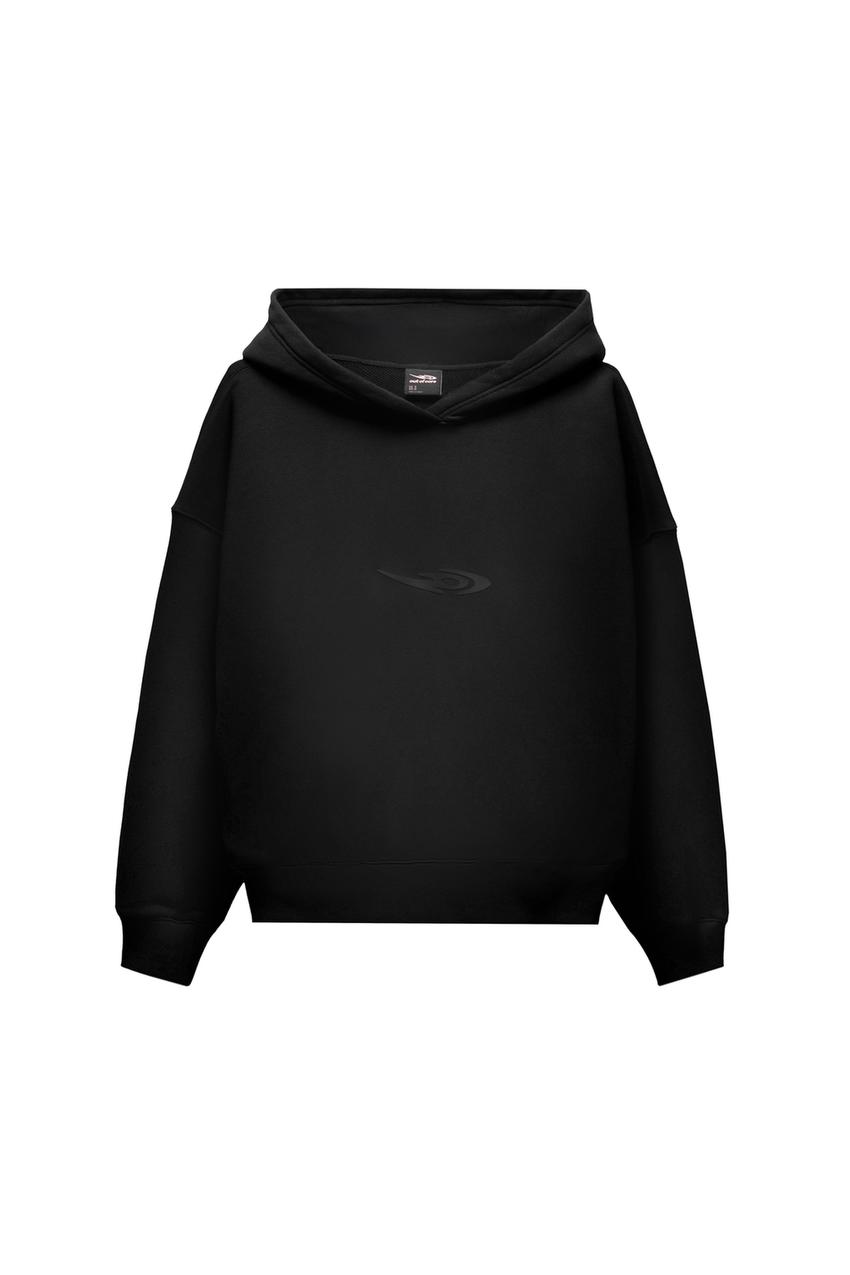 

Толстовка с капюшоном и логотипом из сердечника Bershka, черный